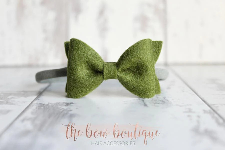 Small luxury felt bows | 25 Colours | Clip or headband