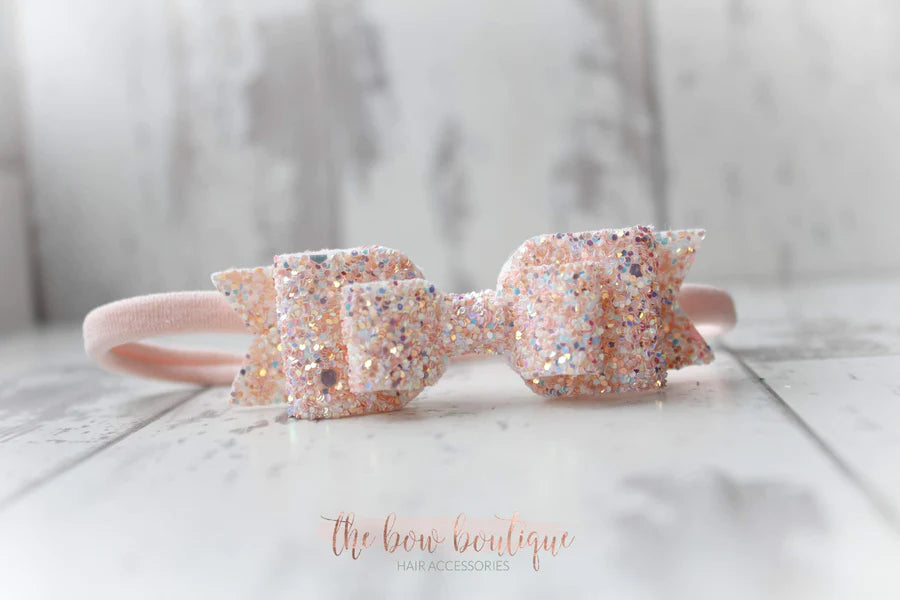 Double glitter bows | 20 colours | Clip or headband