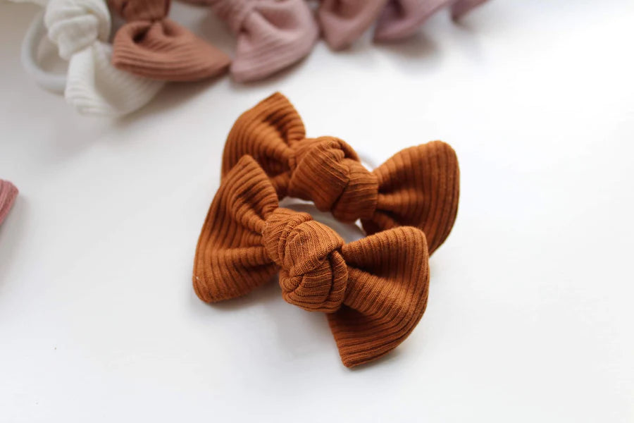Jersey ribbed knot bows | 20 Colours