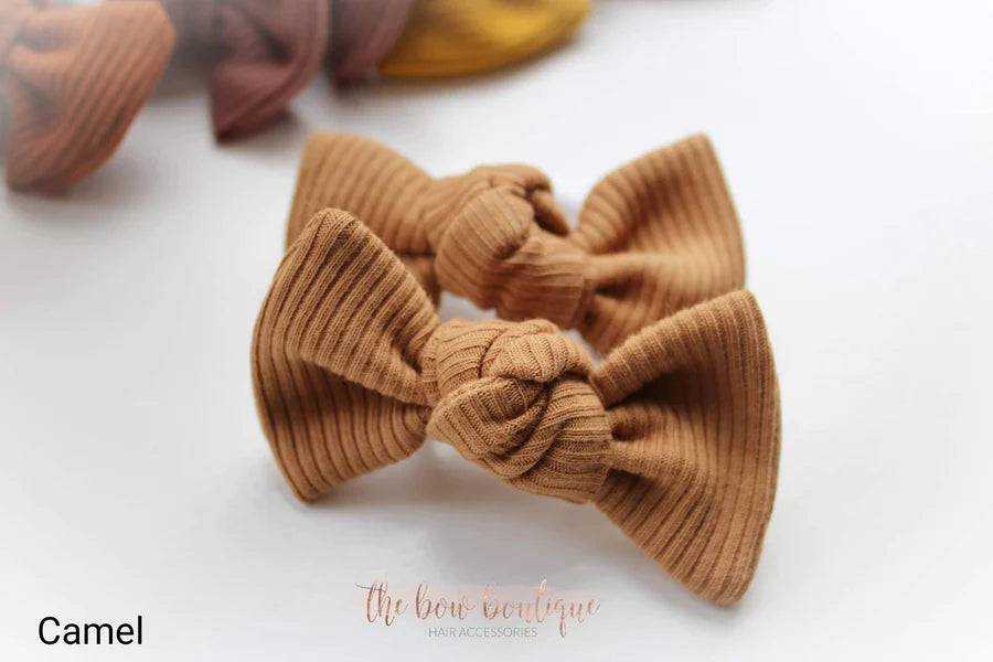 Jersey ribbed knot bows | 20 Colours