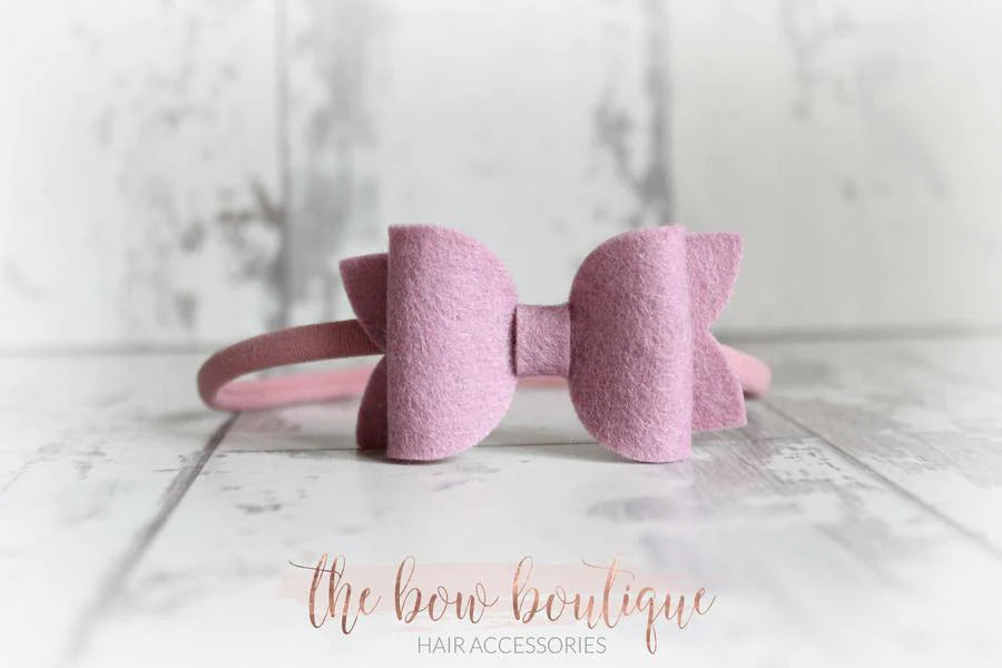 Medium deluxe felt bows | 25 Colours | Clip or headband