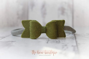 Small chunky felt bows (25 Colours)