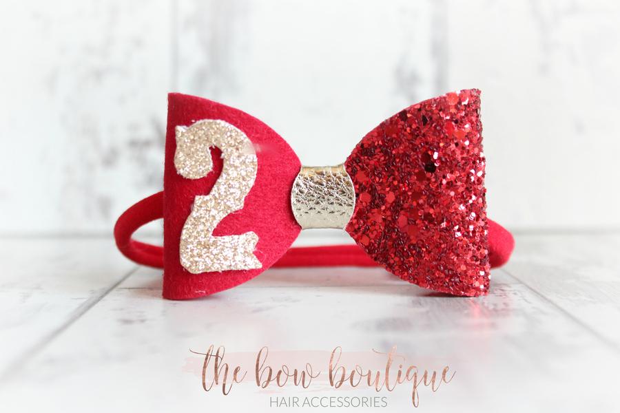 Birthday bows | Clip or headband | 8 Colours
