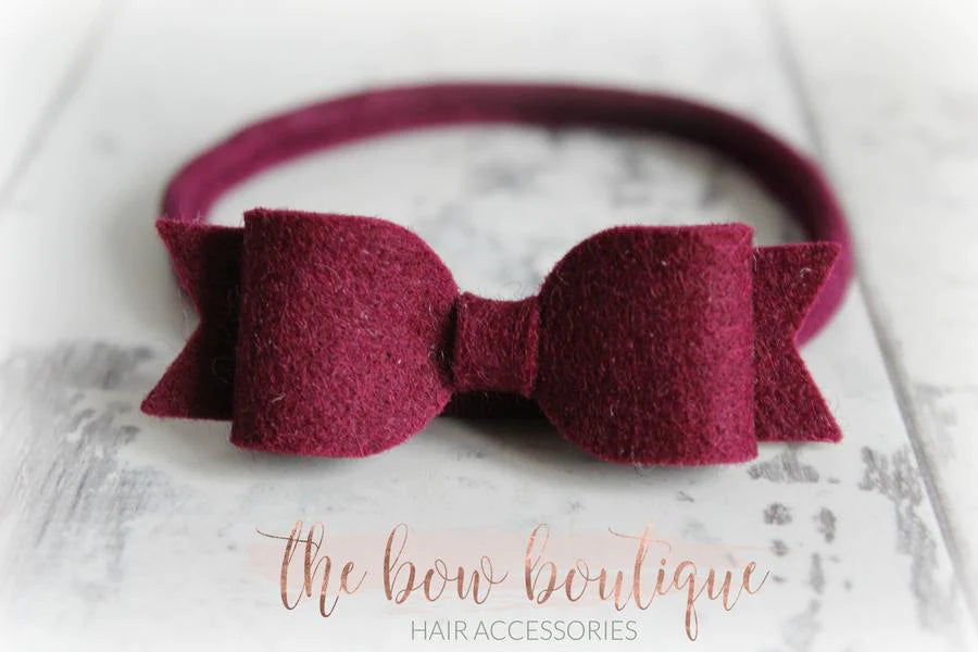 Small felt bows | 25 Colours | Clip or headband