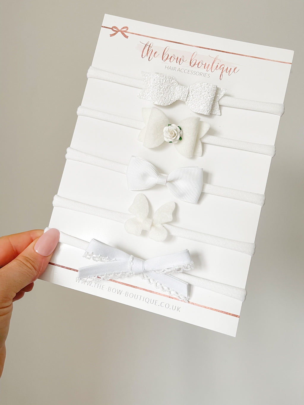 The white collection headband set