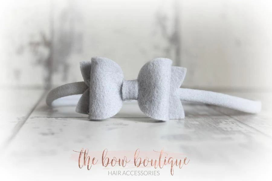 Mini deluxe felt bows | 25 Colours | Clip or headband