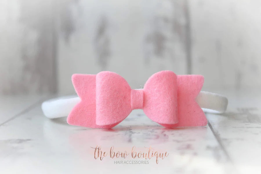 Small chunky felt bows | 25 Colours | Clip or headband
