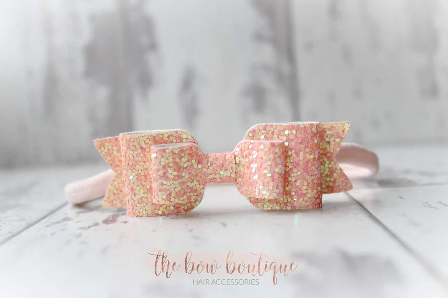 Double glitter bows | 20 colours | Clip or headband