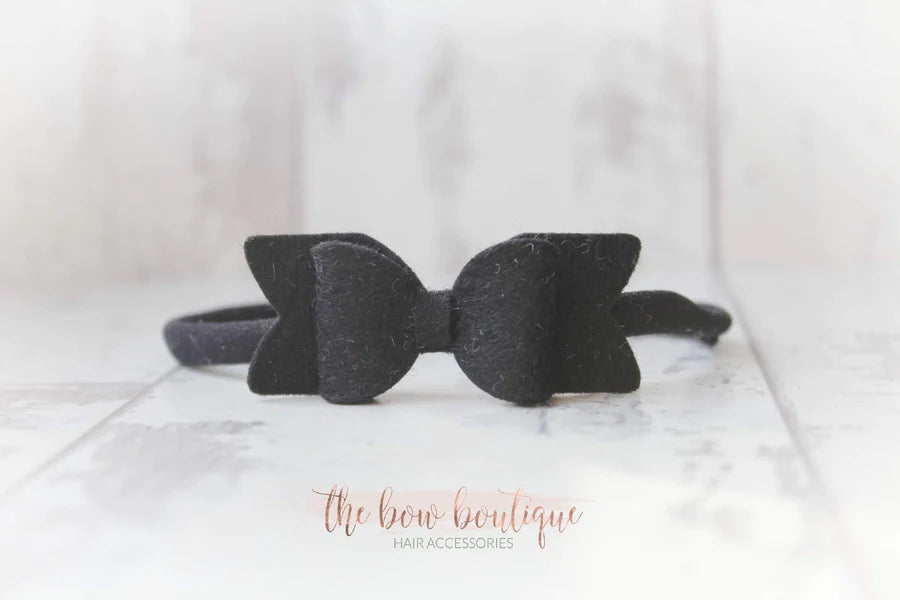 Small chunky felt bows | 25 Colours | Clip or headband