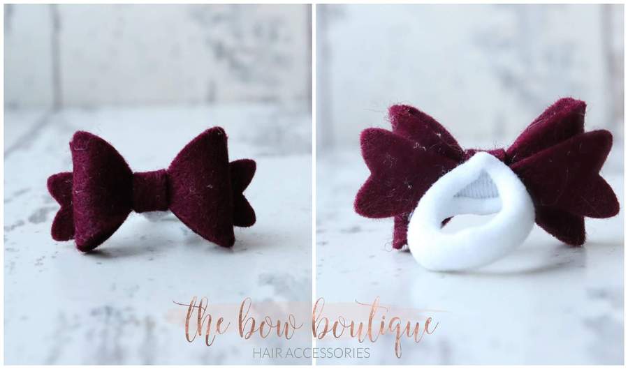 Mini baby felt bows | 25 Colours | Clip or bobble