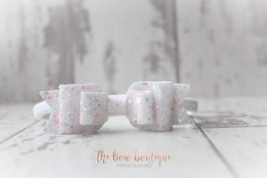 Double glitter bows (25 colours)