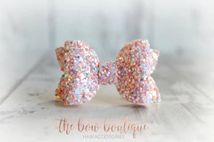 Mini deluxe glitter bows (25 Colours)