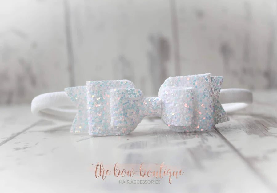 Double glitter bows | 20 colours | Clip or headband