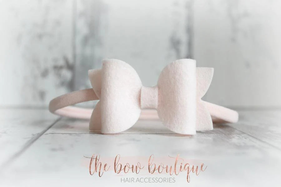 Medium deluxe felt bows | 25 Colours | Clip or headband