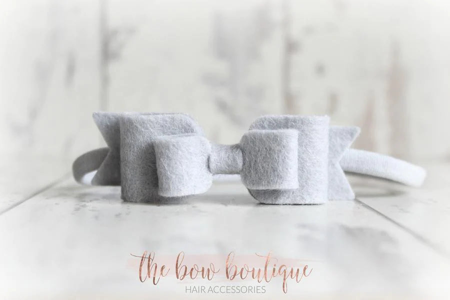 Double felt bows | 25 colours | Clip or headband