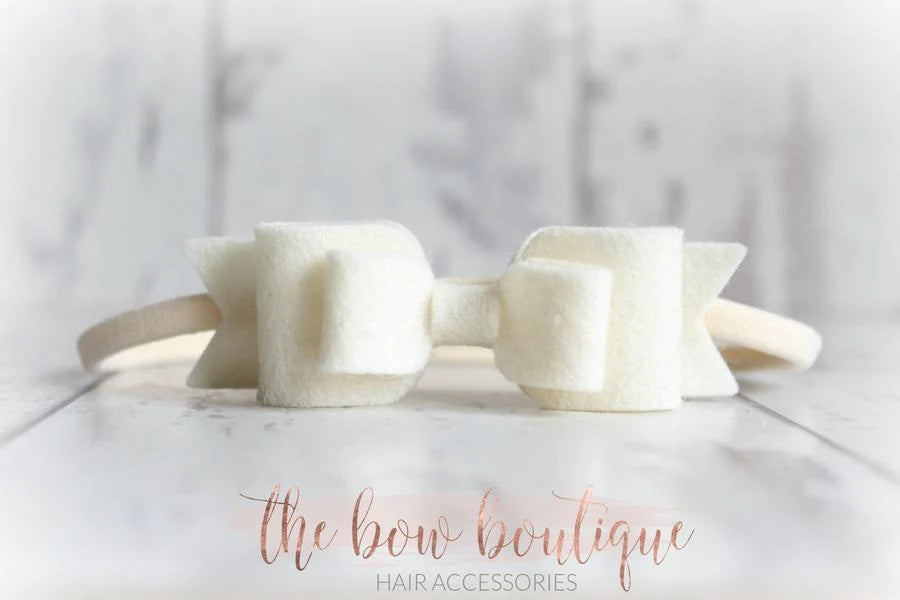 Double felt bows | 25 colours | Clip or headband