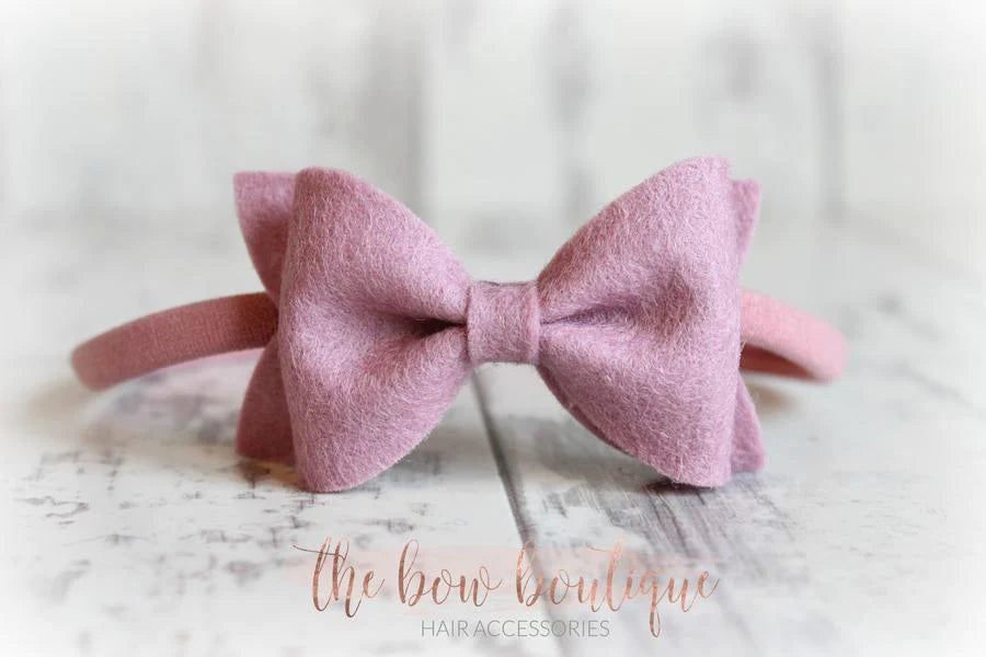 Small luxury felt bows | 25 Colours | Clip or headband