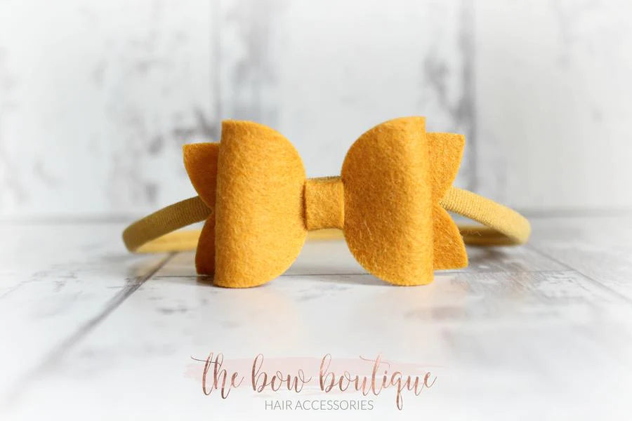 Medium deluxe felt bows | 25 Colours | Clip or headband