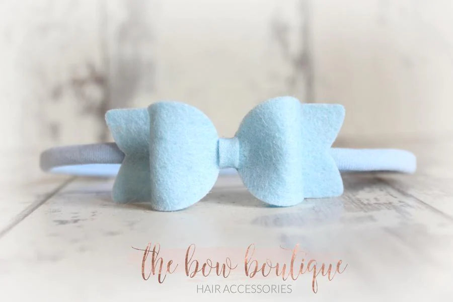Small chunky felt bows | 25 Colours | Clip or headband