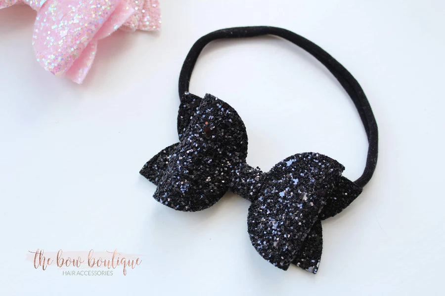 Large deluxe glitter bows | 23 colours