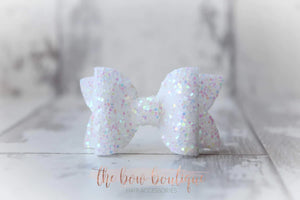 Mini deluxe glitter bows (25 Colours)