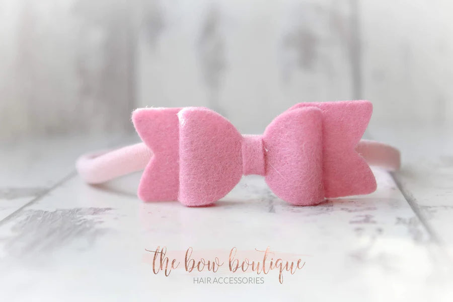 Small chunky felt bows | 25 Colours | Clip or headband