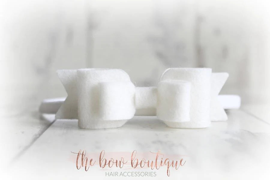 Double felt bows | 25 colours | Clip or headband