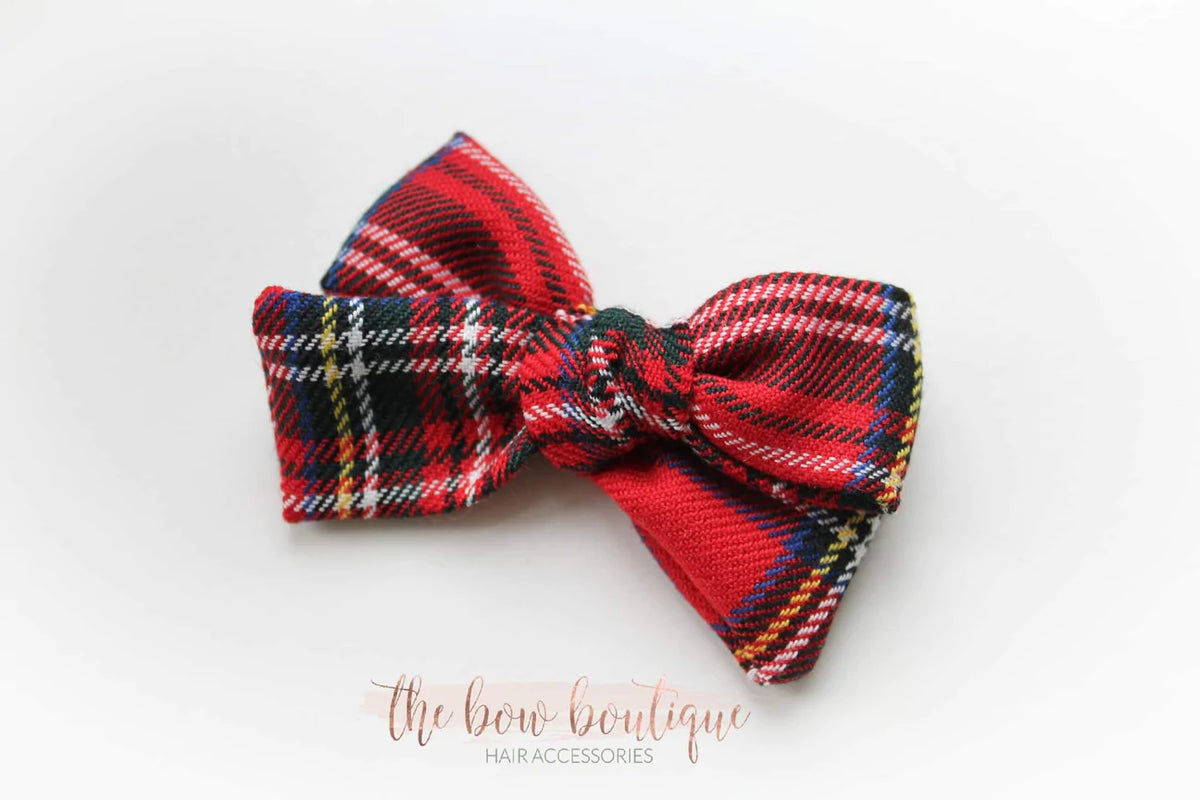 Tartan bow | Clip, headband or bobble