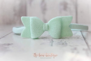 Small chunky felt bows (25 Colours)