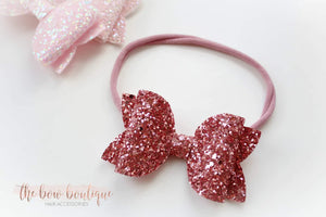 Large deluxe glitter bows (25 colours)