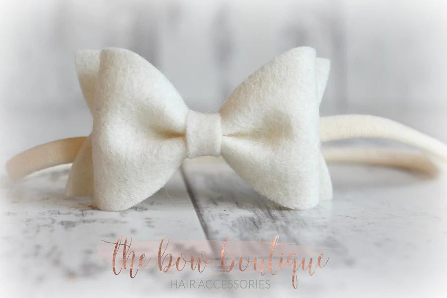 Small luxury felt bows | 25 Colours | Clip or headband