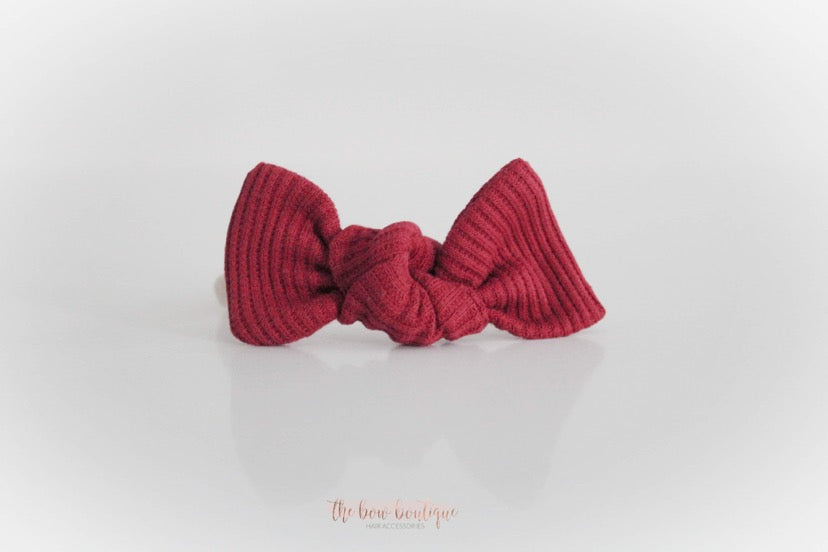 Christmas red jersey bows