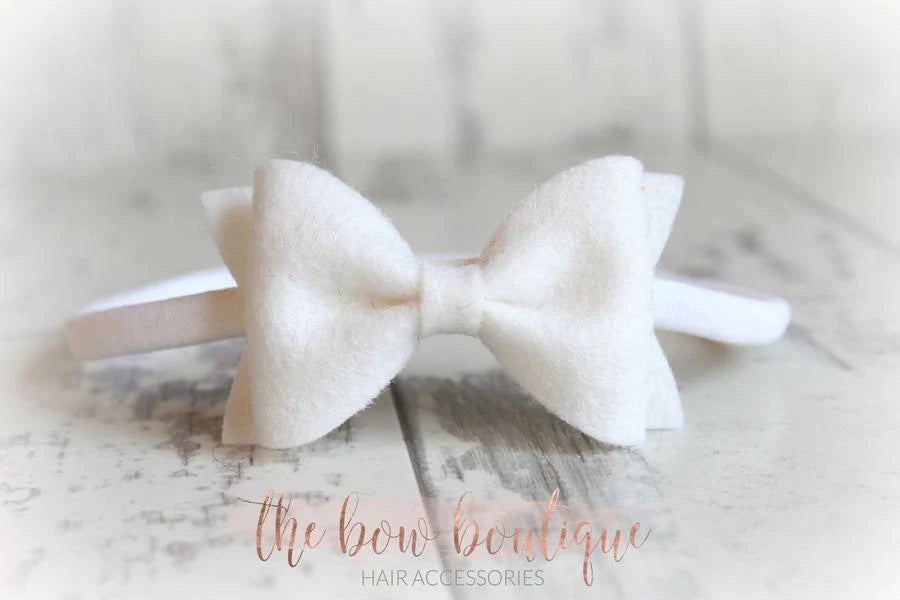Small luxury felt bows | 25 Colours | Clip or headband