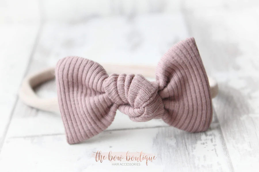 Jersey ribbed knot bows | 20 Colours