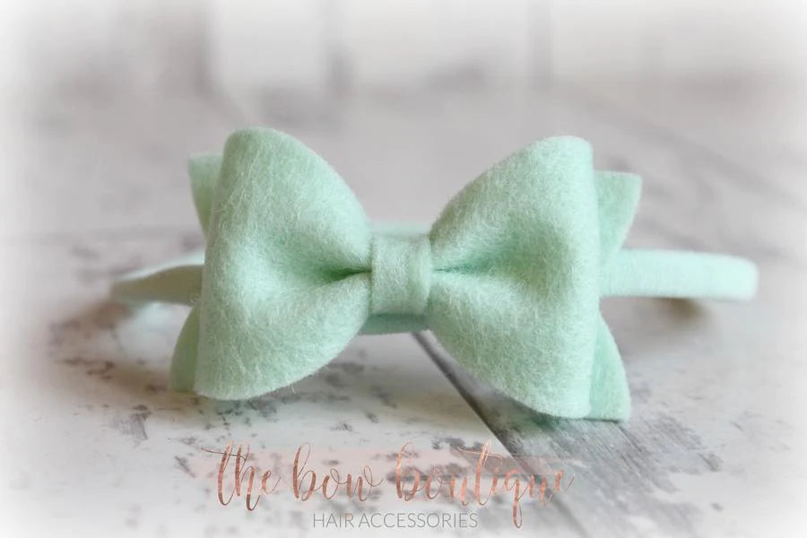 Small luxury felt bows | 25 Colours | Clip or headband