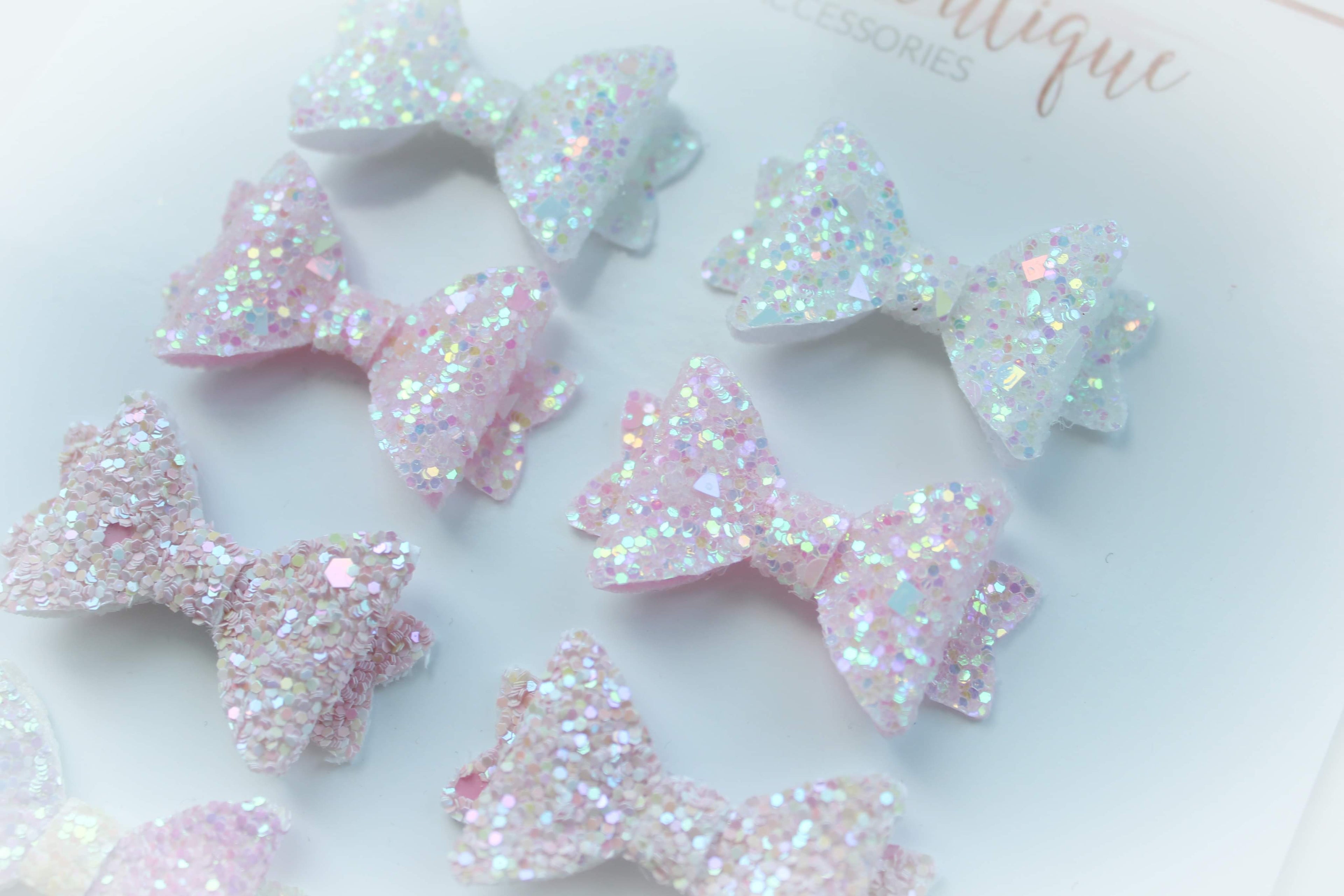 Mini baby glitter pigtail set | clip or bobble