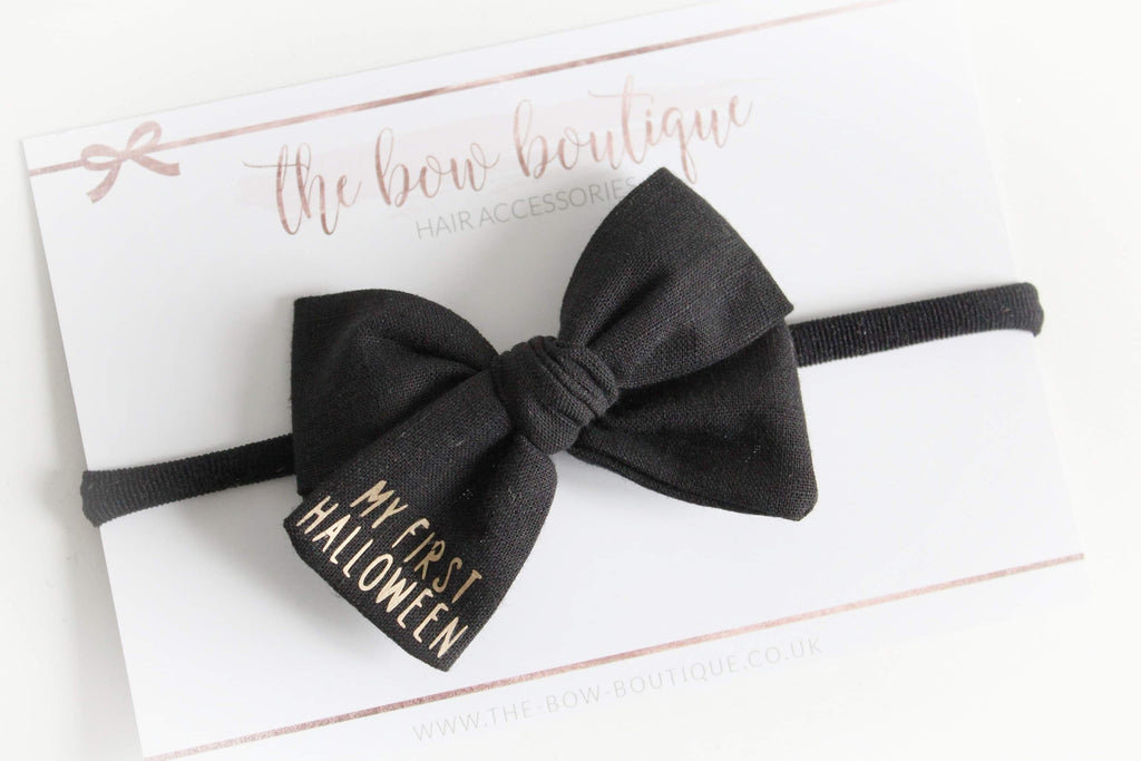 My first Halloween bow | Option to personalise | Clip or headband
