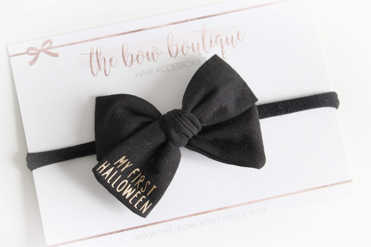 My first Halloween bow | Option to personalise | Clip or headband