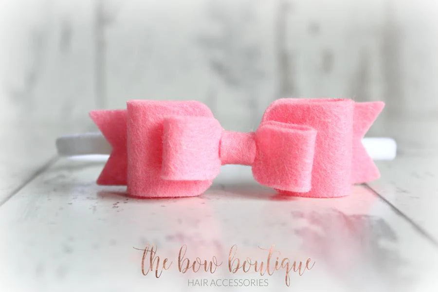 Double felt bows | 25 colours | Clip or headband