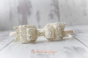 Double glitter bows (25 colours)
