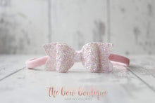 Load image into Gallery viewer, Small chunky glitter bows (25 Colours)