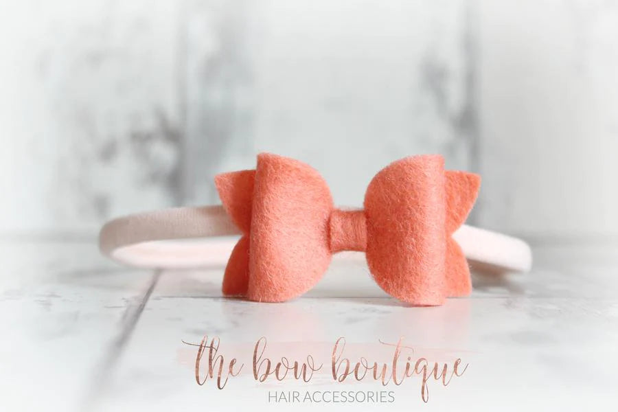 Mini deluxe felt bows | 25 Colours | Clip or headband