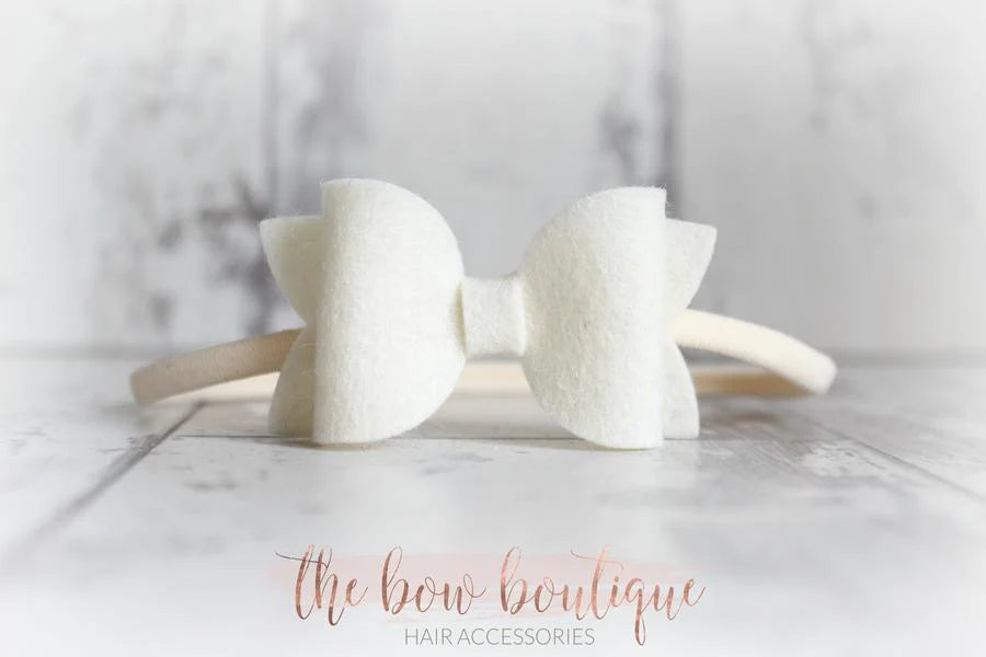 Medium deluxe felt bows | 25 Colours | Clip or headband
