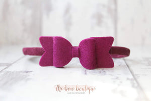 Small chunky felt bows (25 Colours)