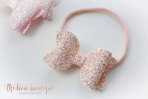 Large deluxe glitter bows (25 colours)