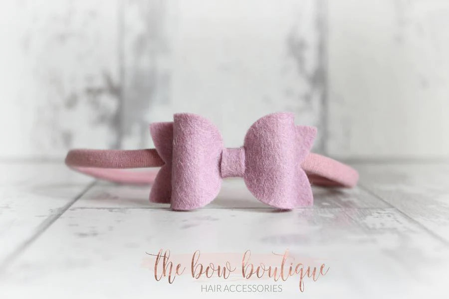 Mini deluxe felt bows | 25 Colours | Clip or headband