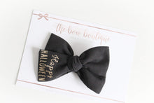 Load image into Gallery viewer, Happy Halloween bows | Option to personalise. Clip, headband or bobble