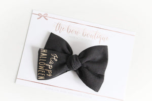 Happy Halloween bows | Option to personalise. Clip, headband or bobble