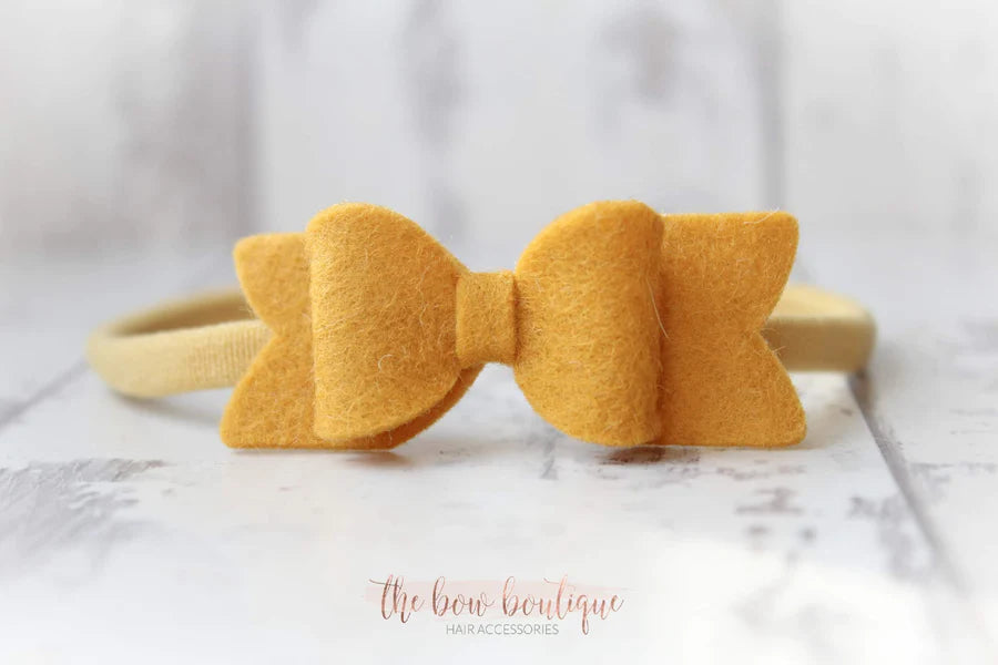 Small chunky felt bows | 25 Colours | Clip or headband