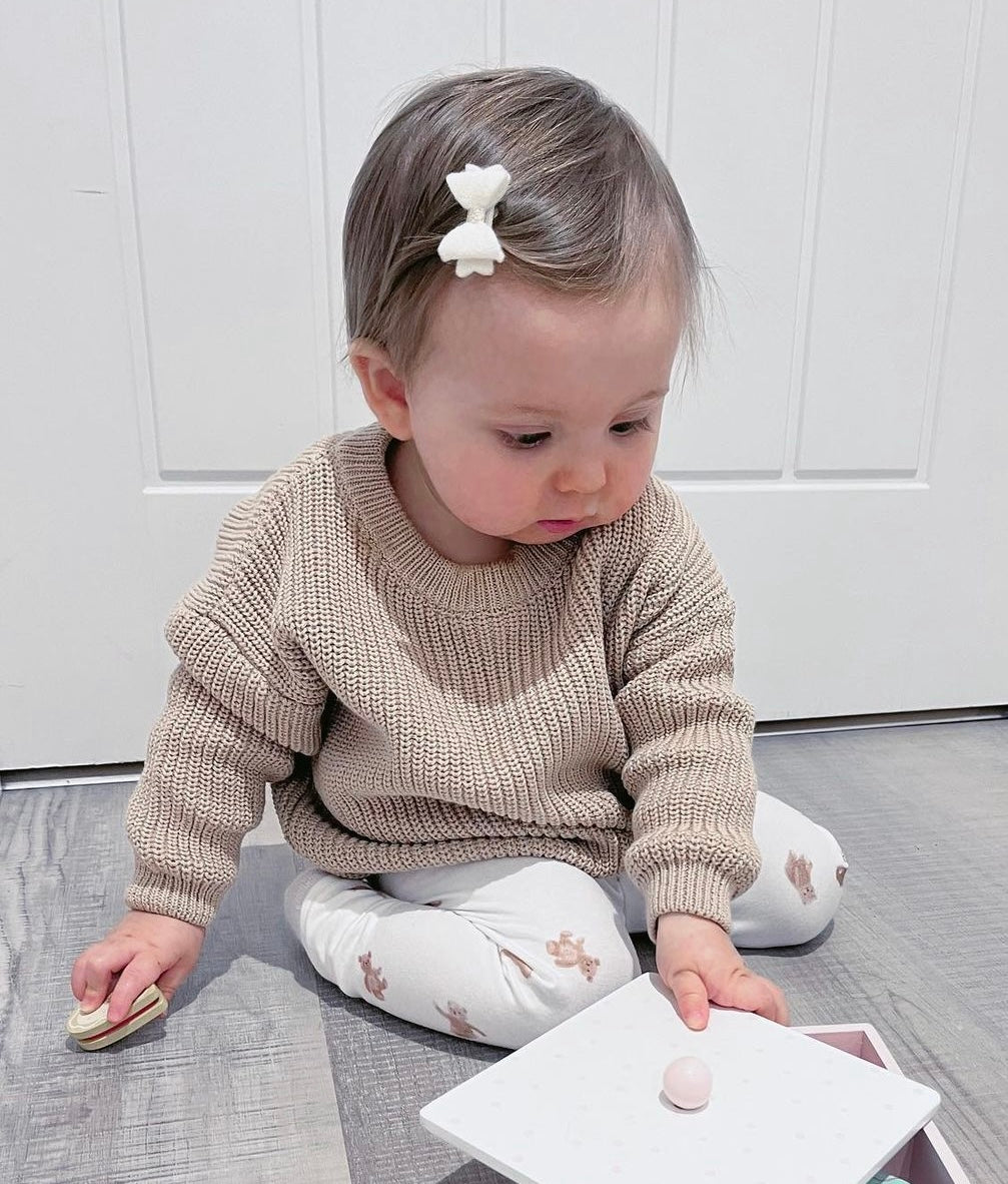 Mini baby felt gold centre bows | 25 Colours | Clip or bobble